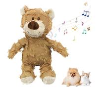 Bear Dog Toy - Plush Squeaky | Chewing Plush Toy for All Aggressive Breed Sized Chewers | Dog Present - Cuddly Animals - Dogs That Need a Juice