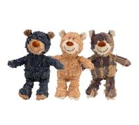 Bear Dog Toy - Wild Knots Bear | Soothing Squeaky Tough | Interactive Chew Pet Accessory Small Medium Large Breed Puppy Training Durable Entertainment Play Knotted Ropes and Minimal Stuffing for Les