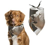 Bear Drinking Whiskey Cute Dog Bandana Triangle Adjustable Washable Cat Scarf Pet Accessories