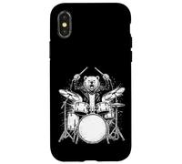 Bear Drummer Rock Wild Animal Playing Drums Case for iPhone X/XS