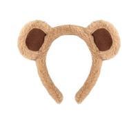 Bear Ears Headband - 7.87" Plush Costume | Fabric Animal Headband - Cute Adjustable Brown Headband for Kids, Teens, Women, Girls Holiday Birthday Party Cosplay Halloween Photography Celebration