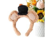 Bear Ears Headband Brown Adorable Makeup Headwear