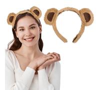 Bear Ears Headband, Cute Party Headwea Animal Head Wear Fashion Hairband for Party Favor Headpiece Jungle Safari Headbands