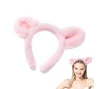 Bear Ears Headband - Cute Plush Hairband Bear Ears - Hair Accessories, Non Slip Face Wash Headband for Women Girls Skincare