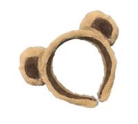 Bear Ears Headband - Fuzzy Face Wash Hair Band, Soft Make-Up Skin Care Wrap Cute Spa Costume Headwear, Fluffy Face Cleansing Band, Women Girls Cosplay Face Holder For