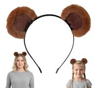 Bear Ears Headband, Teddy Bear Ears, Brown Bear Ear Headband For Cosplay And Casual Wear, Chipmunk Ears For Themed Parties, Cosplay And Photo Shoots, Soft And Comfortable Fashion Accessory(Brown)