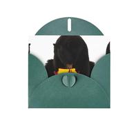 Bear Eats Honey Dark Green prints Greeting Cards 6x4-inch with Envelope | Perfect for writing greetings and thank-you notes