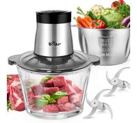 Bear Electric Food Processor & Chopper, 2L+1.8L, 600W, Black