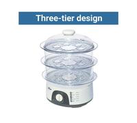 BEAR Electric Steamer DZG-304 3-Layer 650W-775W 10L Capacity 60 min Timer Food Steamer Steam Cooker 775W