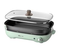 Bear Electrical BBQ Grill Pan including Hot Pot Pan/Grill Pan/6-hole Pan 1200-1400W Stepless Temperature Control
