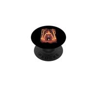 Bear Escaping Forest Fire Awareness PopSockets Adhesive PopGrip