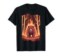 Bear Escaping Forest Fire Awareness T-Shirt