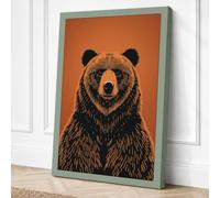Bear Facing Forward Canvas Wall Art Print 30x20 Inch