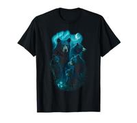 Bear Family Gathering Under Moonlight Wildlife Tee T-Shirt