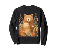 Bear Family with Forest Floral Elements Sweatshirt