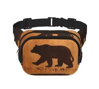 Bear Fanny Pack For Women Waterproof Adjustable Belt Bags Waist Pack Fashion Casual Crossbody Bags Bum Bag For Running Workout Hiking Traveling, Black, One Size