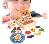 Bear Feeding Box - Timber Educational Puzzle, Fine Motor Training Activity, Creative Snack Simulation Kit For Cognitive Improvement | Kindergarten Nursery Playroom Youth Development Session