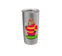 Bear Firefighter Axe Fire Department Stainless Steel Insulated Tumbler