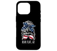 Bear Flat AZ Messy Hair Bun Ribbon Sunglasses Design Case for iPhone 16 Pro