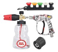 BEAR FORCE Pressure Washer Spray Gun M22-ID14mm &1/4" Quick Connector Snow Foam Lance 1L Set for Kar-Cher K1 K2 K3 K4 K5 K6 K7 Pressure Washer, Car Wash,Car Cleaning, Car Care Detailing