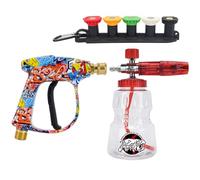 Bear Force Pressure Washer Water Gun M22-ID14mm & 1/4" Quick Release Snow Foam Cannon -1L Bottle, Perfect for Car Wash and Courtyard Cleaning, for Car Cleaning