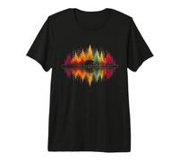 Bear Forest Reflection Colorful Wilderness Silhouette Premium T-Shirt