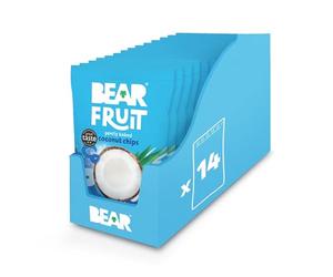 BEAR Fruit Coconut Chips Packs - Gently Baked Fruit - Healthy - Vegan - 14 x 25g