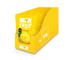 BEAR Fruit Dried Pineapple Packs - Gently Baked Fruit - Healthy - Vegan - 14 x 35g