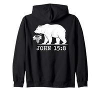 Bear Fruit John 15:8 Christian Faith Vine Zip Hoodie