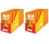 BEAR FRUIT Mango, Pineapple & Strawberry Variety Pack - Tropical Mixed Case - Gently Baked Fruit - Healthy - Vegan - 14 x 35 g (Pack of 2)