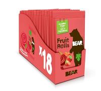 BEAR Fruit Rolls Strawberry 20g (Pack of 18) - Made with Real Fruit