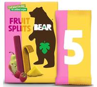BEAR Fruit Splits Multipack 5x20g - Delicious Real Fruit Snacks (Pineapple & Raspberry)