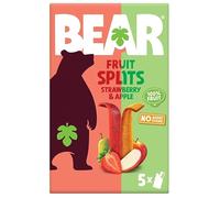 BEAR Fruit Splits Multipack 5x20g - Delicious Real Fruit Snacks (Strawberry & Apple)