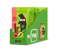 BEAR Fruit Splits Strawberry & Apple (Pack of 18) - 100% Fruit, No Added Sugar, Ideal lunchbox snack for kids or On-the-Go