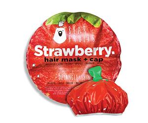 Bear Fruits, Strawberry, Detangling & Shine, Hair Mask + Shower Cap, 20 ml