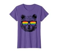 Bear Gay Distressed Rainbow Sunglasses Tshirt T-Shirt