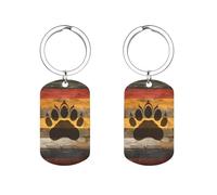 Bear Gay Pride Flag Keychain Cute Metal Keyring Keychains Key Ring Key Pendant Charms for Women Men
