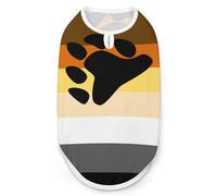 Bear Gay Proud Flag Dog Shirt Sleeveless Pet Clothes Summer T-Shirts Tank Top for Small Puppy Cat