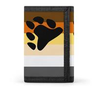 Bear Gay Proud Flag Men's Wallets Trifold Personalised Women Wallet with Coin Pocket 8 Card Slots Key Ring Photo Window