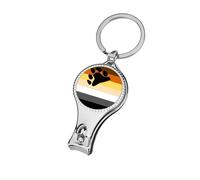 Bear Gay Proud Flag Nail Clippers Sharp Sturdy Fingernail Cutters with Bottle Opener Keychain