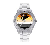 Bear Gay Proud Flag Quartz Wrist Watch Stainless Steel Watches for Men Women Easy to Read