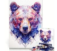 Bear Geometry Jigsaw 1000 Pieces for Teenagers Analytical Skill Mindful Leisure Tight Join Holiday Treat (50x75cm)