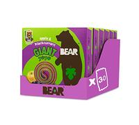 BEAR GIANT Apple & Blackcurrant Yoyos - Dried Fruit Rolls - Healthy - Vegan - 20g, 6 x 5 Packs (Pack of 30)