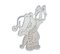 Bear Gift Box Metal Cutting Dies Scrapbooking Stencil Die Cuts Card Embossing Photo Album Template Mold Decoration Metal Cutting Dies for Scrapbooking