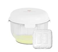 [Bear Greeks] 2.4L Gguduck Greek yogurt Maker, with ultra fine Nylon Mesh Strainer. 2.4Qt thick and creamy greek yogurt, high protein snack, Eco-Zen material container