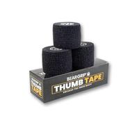 BEAR GRIP 3 Rolls Weightlifting Thumb Tape - Finger & Grip Tape for Hook Lifts, CrossFit, Olympic Lifting and Powerlifting - Hand-Tearable, Sweatproof, Elastic Cotton Wraps - 5cm x 4.5m, Black