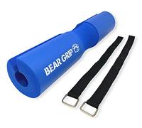 BEAR GRIP - Barbell Squat Pad, Professional Standard Heavy Duty Weight Lifting Barbell Pad with Secure Hook and Loop Fastener (Blue)