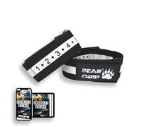 BEAR GRIP Occlusion Bands for Training - BFR Resistance Bands for Arms & Legs - Blood Flow Restriction Workout Straps for Muscle Growth & Recovery (Black/White, Arms)