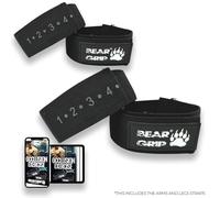 BEAR GRIP Occlusion Bands for Training - BFR Resistance Bands for Arms & Legs - Blood Flow Restriction Workout Straps for Muscle Growth & Recovery (Black, Arms and Legs (Bundles)