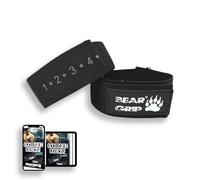 BEAR GRIP Occlusion Bands for Training - BFR Resistance Bands for Arms & Legs - Blood Flow Restriction Workout Straps for Muscle Growth & Recovery (Black, Legs)